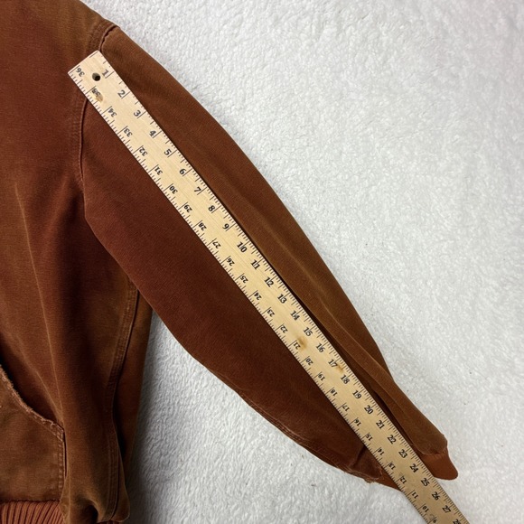 Carhartt Active Jacket Thermal Lined Mens Medium J160 CLY Clay Red Distressed - Picture 7 of 16